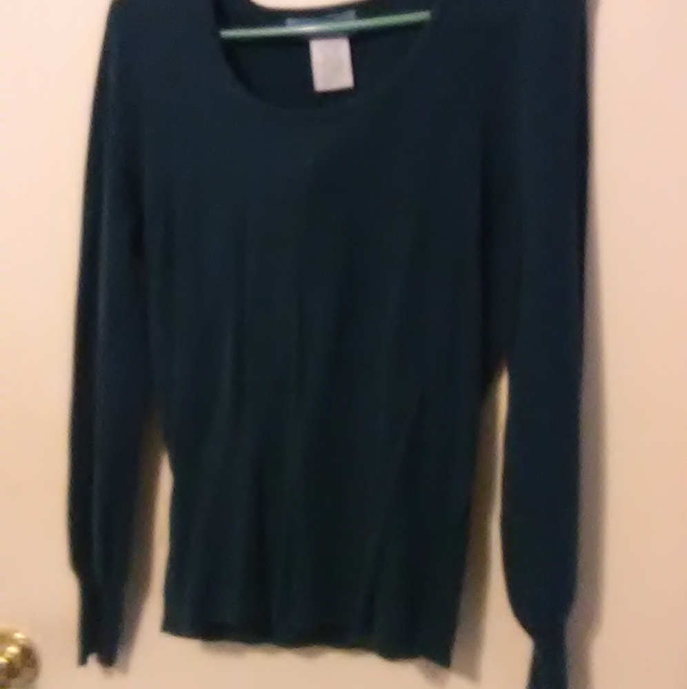 Dark teal 100% cashmere sweater